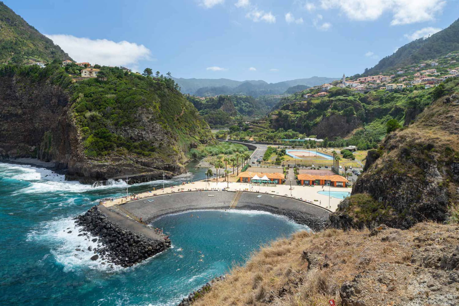 Landscape of Faial in a sunny day